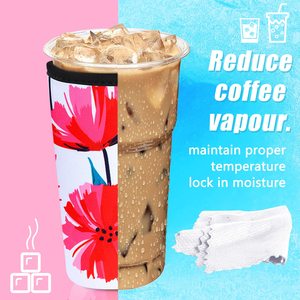 Iced <b>Coffee</b> Sleeve Custom Insulator Reusable Sleeves for <b>Coffee</b> Neoprene Cup Holder Sleeve with Handle <b>Can</b> Koozies - Product Image 5