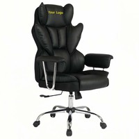 Chaise de réunion de conférence roulante en cuir PVC inclinable de conception classique chaise de réception chaise de bureau d'ordinateur à domicile