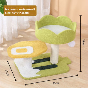 Arbre à chat et griffoir inspiré de la crème glacée, structure d'escalade avec plateau à griffes en sisal, pas de débris qui tombent, jouet pour chat, nid - Product Image 5