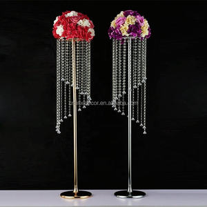 Luxury Metal Crystal Wedding Centerpieces <strong>Flower</strong> Stand <strong>Vase</strong> for Wedding Table Wedding Decoration &amp; Event Supplies - Product Image 2