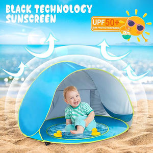 Tienda de playa ultraligera automática de apertura rápida para bebés, tienda de sombra portátil emergente para piscina, protección UV, refugio solar para tienda de campaña infantil - Product Image 2