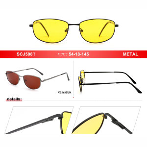 Sunray Small Batch Sample Personalized Rectangular Gold Metal Lightweight Durable Unisex TAC UV400 Polarized <b>Sunglasses</b> - Product Image 2