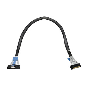 MCIO16X124P To MCIO16X124P Flat <b>Cable</b> 32G Server Data <b>Cable</b> Right Angle Nylon Jacket Pure Copper Conductor - Product Image 2