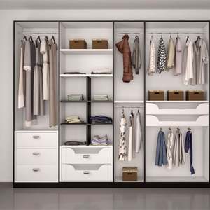 Armoire sur mesure avec porte en verre, armoire en bois, armoire de chambre à coucher, placard - Product Image 1