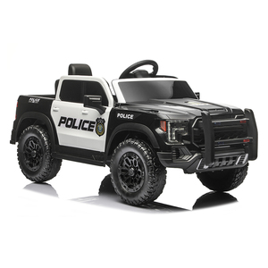 Camioneta de Policía Eléctrica de 12V 2WD para Niños con Control Remoto, Luces LED y Música - Product Image 4