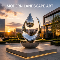 Sculpture Circulaire Moderne en Acier Inoxydable Poli Effet Miroir pour Espaces Extérieurs, Places, Parcs, Hôtels, Grands Centres Commerciaux