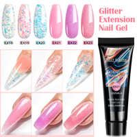 Gel pemoles Gel ekstensi kuku 20ml, Gel ekstensi poli bening akrilik cepat