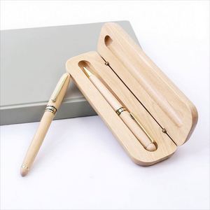 High Quality Custom Logo Wooden Ballpoint <b>Pen</b> Set Signature <b>Pen</b> with Wooden <b>Box</b> Wholesale Customized Logo Ballpoint <b>Pens</b> - Product Image 1
