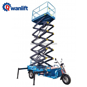Lift Kargo Berkualitas Tinggi Harga Terjangkau 6~14m Elevator Pengangkat Beban Self Propelled Mobile Scissor Lift Platform Baja Paduan Elektrik 2000kg - Product Image 1
