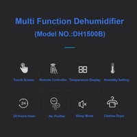 Fabricant 1500ML Absorbant l'humidité Sèche Machine Sous-sol pour La Maison Placard Air LED UV Lumière Télécommande Mini Déshumidificateur
