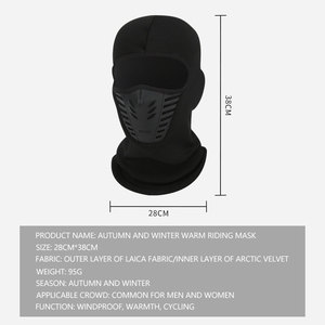 Cagoule de Moto Hiver Coupe-Vent Cache-Cou Écharpe <span class=keywords><strong>Capuche</strong></span> pour Homme et <span class=keywords><strong>Femme</strong></span> Ski Cyclisme Randonnée Sports Chapeaux Intégraux - Product Image 2