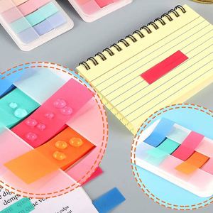 กระดาษโน้ตสีโมรันดี ชุดสติกเกอร์แบบมีกาวในตัว กระดาษโน้ตใส ปรับแต่งได้ สำหรับนักเรียน ใช้ทำเครื่องหมาย ฉลากแบบฉีกได้ - Product Image 2
