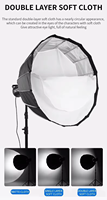 Softbox parabolique de 90cm de profondeur résistant aux hautes températures avec support Bowens pour Studio de photographie Flash vidéo