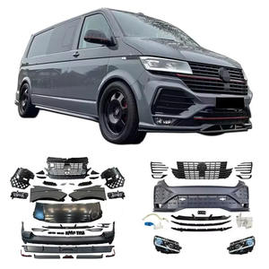 Kit Carrozzeria per <span class=keywords><strong>Volkswagen</strong></span> <span class=keywords><strong>Multivan</strong></span> <span class=keywords><strong>T5</strong></span> T6.1: Nuovi Paraurti Anteriori e Posteriori, Fari, Spoiler, Parafanghi e Cofano - Product Image 1