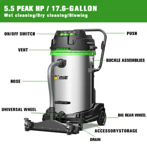 JN301T 80L Powerful 3000W Vacuum Cleaner With Hepa Filter Floor Cyclone Vacuum Cleaner Aspiradora