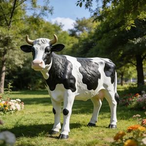 Escultura de Vaca de Dibujos Animados de Resina para Exteriores, Moderna, Ecológica, al Mejor <span class=keywords><strong>Precio</strong></span>, Personalizada, de Tamaño Real, para Parques, Granjas y Jardines de Infancia - Product Image 6