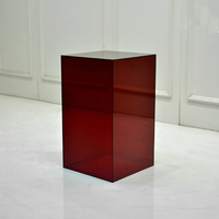 Support d'affichage en acrylique de style nordique, socle de gâteau de mariage personnalisé, piédestal carré en acrylique transparent, support d'affichage