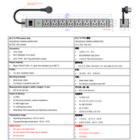 Barre d'alimentation PDU allemande à 8 ports pour salle serveur avec conception en bande longue 7187114