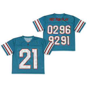 Camiseta de fútbol americano personalizada malla sublimación número práctica diseño recortado Boxy Fit Jersey - Product Image 2