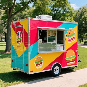 China Multi-functional Halal Food Trailer for Snack Food Ice Cream Chips Vending Stainless Steel Construction Outdoor Street Use - Product Image 5