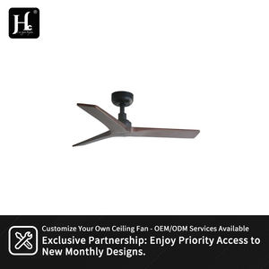 Home Decoration 52 Inch 3 Solid Wood Blades Remote Smart Control Living Room Comfortable Wind <b>Ceiling</b> <b>Fan</b> - Product Image 6