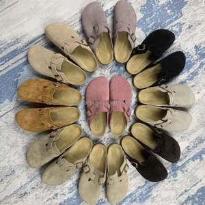 Pantuflas Boston Importadas de Alemania BK para Hombre y Mujer, de Piel de Vacuno y Gamuza, Suela Suave, Planas, Cierre Deslizante, Tendencia de Moda para Verano - Product Image 5