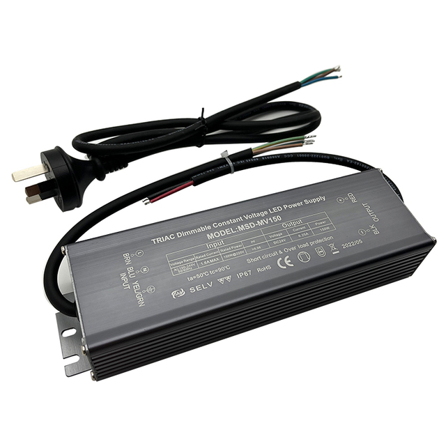 Waterproof Triac Dimmable 150W 6.25A High PF Led Drivers 12V 24V 36V ROHS Certified ETL Flood Light for Outdoor Use