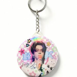 Mirrors <b>Anime</b> Badge Makeup <b>Keychain</b> Decorations Tinplate Material Keyring Craft - Product Image 1