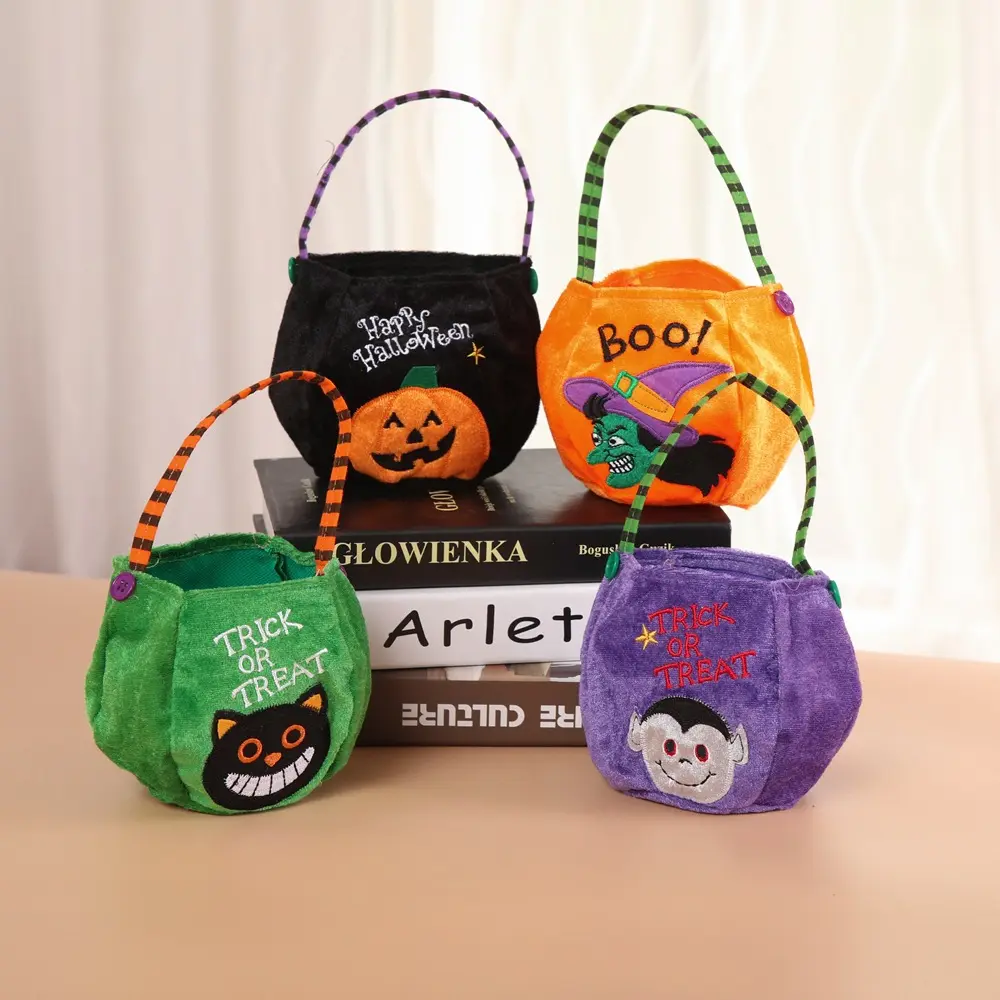 La decoración del partido de Halloween niño calabaza bolsa de dulces cesta bolsa de regalo de bolsa de dulces