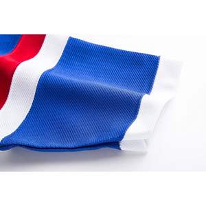 Maillot de hockey sur glace EALER bleu, rouge et blanc, col en V, séchage rapide, sublimé, 340 g/m², équipement d'entraînement unisexe pour adultes - Product Image 2