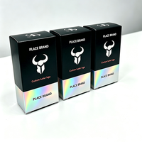 Étiquette autocollante pour flacon, adhésif puissant, écologique, 3 ml, 10 ml, emballage de flacon, boîte en papier enduit avec effet holographique