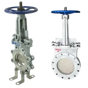 DKV Stainless Steel Manual Handle Wheel Knife Gate Valve PN10 Flange Cast Iron Knife Gate Valve Cast steel WCB Knife Gate Valve