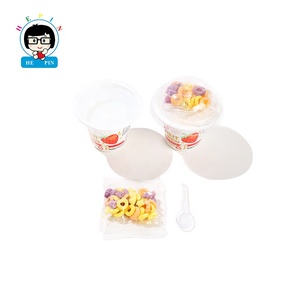 Hot Sell DIY Good Taste Strawberry Flavor Yogurt Crispy Puffed Food Cup Sweet Yummy Casual <strong>Snack</strong> - Product Image 3