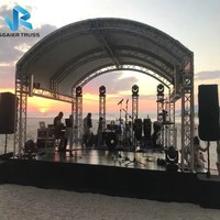 Sistema de Truss de Aluminio Negro para Eventos, Conexión por Espiga, Diseño Modular Portátil para Iluminación de Escenarios de Conciertos y DJ - Instalación Rápida