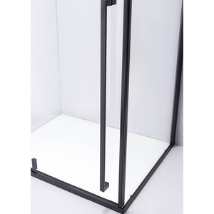 Paroi <span class=keywords><strong>de</strong></span> douche en verre trempé noir à cadre complet 137x755mm pour hôtel, avec charnières modernes, <span class=keywords><strong>de</strong></span> l'usine <span class=keywords><strong>Suez</strong></span>, pour cabine <span class=keywords><strong>de</strong></span> douche fermée - Product Image 4