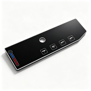 Panel de Control de Plancha Eléctrica Personalizado OEM, Membrana Adhesiva con Indicadores Rojos y Azules, Impresión Serigráfica - Product Image 4