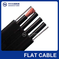 Cable de control plano de núcleos múltiples al por mayor cable de cobre desnudo trenzado fino cable de elevación de potencia aislado de PVC especial