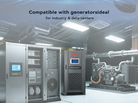 UPS Frekuensi Rendah SKE 384VDC 380VAC 80KVA Tiga Fasa 64KW Panel Sentuh LCD 7' UPS Online Industri untuk Medis