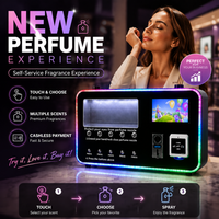Máquina Expendedora Automática de Perfumes con Lector de Tarjetas Nayax, Pago con Monedas y Código QR, LED RGB para Kiosco de Centro Comercial