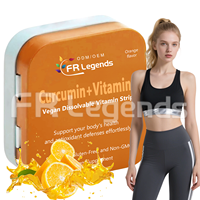 Bandes Dissolvables de Vitamines pour la Santé des Articulations à Base d'Extrait de Curcumine en Film Oral Fin, Marque Privée OEM Personnalisée