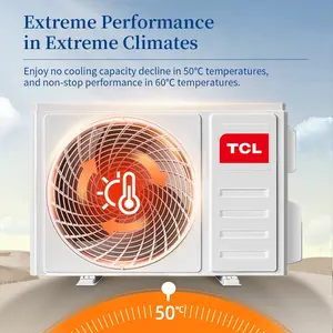 เครื่องปรับอากาศ TCL สำหรับบ้าน9000-24000Btu อินเวอร์เตอร์ระบายความร้อนอย่างรวดเร็วเครื่องปรับอากาศแยกขนาดเล็กควบคุม WIFI