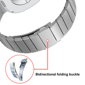 Eraysun <span class=keywords><strong>Bracelet</strong></span> de luxe classique réglable en métal pour <span class=keywords><strong>Samsung</strong></span> Watch 8 <span class=keywords><strong>Bracelet</strong></span> de montre intelligente en titane à boucle plate à lunette unique - Product Image 5