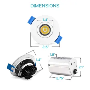 Led Downlight Etl Etl 2 Inch Directional Recessed Led Can Gimbal Light Fixture Adjustable Angle Downlight Dimmable Led Gimbal Can Lights