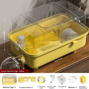 Prix d'usine - Villa écologique pour hamster extra large - Matériau PP respirant - Nid de cachette arrondi écologique - Cage transparente - Product Image 5