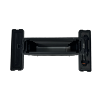Rack de rangement antichoc en plastique rigide PE sur mesure, Flight Case 2U pour amplificateur et micro avec sac en filet zippé et sangle Velcro
