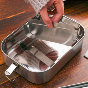 Cấp Thực Phẩm Chân Không Cách Nhiệt Thép Không Gỉ Bento Box BPA Miễn Phí Kim Loại Hộp Ăn Trưa - Product Image 2