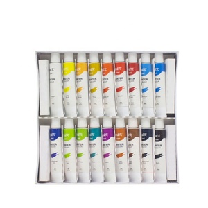 Fournitures d'art professionnelles chinoises, aquarelles, 18 couleurs, 12 ml, ensemble de peinture à l'eau pour enfants - Product Image 2