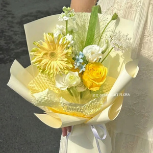 Bán buôn 10 sân phong cách Hàn Quốc dày không thấm nước hoa giấy gói với màu sắc rắn trong cuộn cho hoa sắp xếp Nguồn cung cấp - Product Image 6