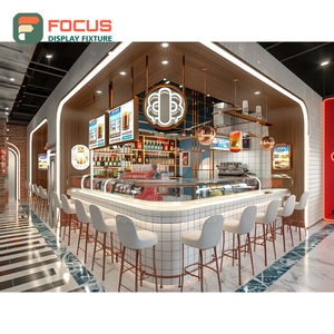 Vitrina Contemporánea para Cafetería, Mueble de Exhibición de Madera Laminada para Tienda Minorista, Vitrina Comercial para Cafetería - Product Image 2