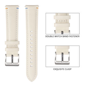 Correa Forwelleny de Cuero Genuino de Lujo con Costuras de 20mm 22mm para <span class=keywords><strong>Samsung</strong></span> Galaxy <span class=keywords><strong>Watch</strong></span> 7 6 Classic 5pro, Accesorios, Correa de Cuero - Product Image 4